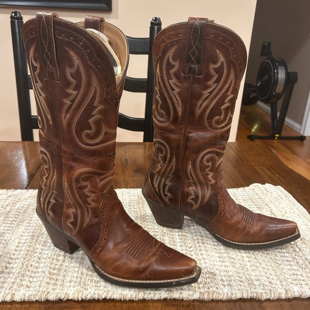 Heritage Women's Western X-Toe Boots in Vintage Brown